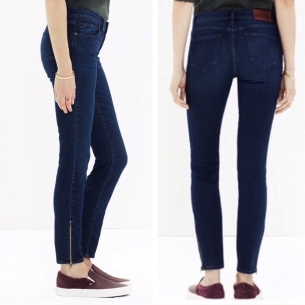 Madewell Skinny Skinny Zip Jeans Edgewater Wash 26